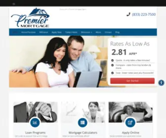 Thepremiermtg.com(Premier Mortgage LLC) Screenshot