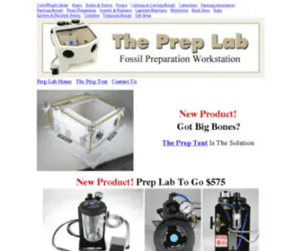 Thepreplab.com(The Prep Lab Fossil Preparation Workstation Pneumatic Dual Stylus Dual Grit) Screenshot