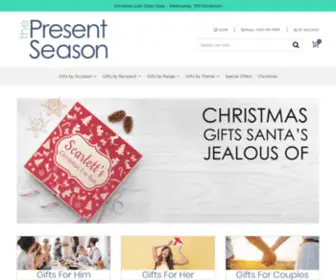 Thepresentseason.co.uk(The Present Season sell a huge range of inspiring personalised gifts perfect for all occasions) Screenshot