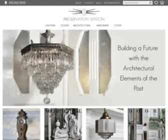 Thepreservationstation.com(Architectural Salvage & Antique Lighting) Screenshot