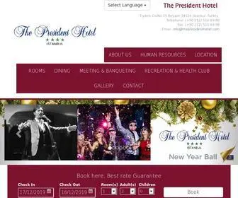 Thepresidenthotel.com(Istanbul Plus The President Hotel) Screenshot