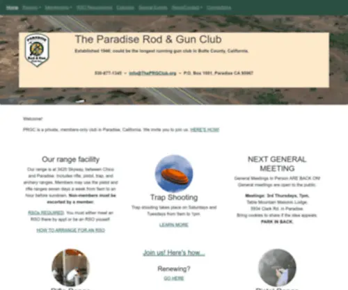 Theprgclub.org(The Paradise Rod & Gun Club) Screenshot