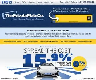 Theprivateplateco.co.uk(Private Number Plates And DVLA Registrations) Screenshot