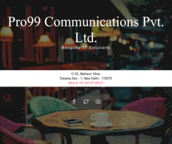 Thepro99.com(Pro99 Communications Pvt) Screenshot