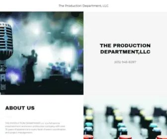 Theproductiondepartmentllc.com(The Production Department) Screenshot