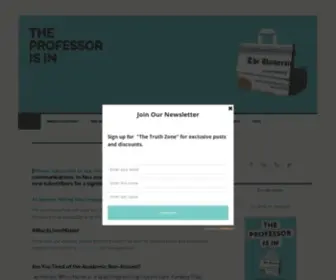 Theprofessorisin.com(The Professor Is In) Screenshot