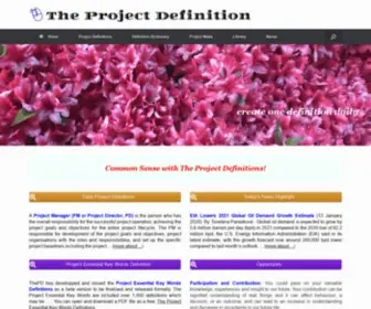 Theprojectdefinition.com(The Project Definition) Screenshot