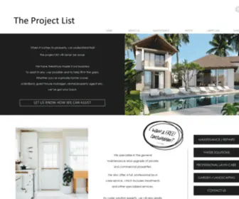 Theprojectlist.co.za(Contact us for all your Property Maintenance & Repair) Screenshot