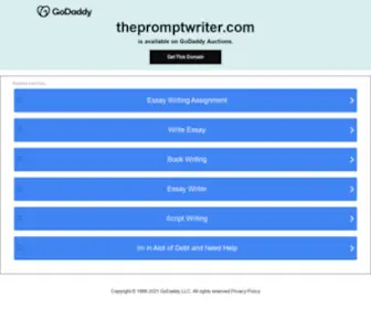 Thepromptwriter.com(The Prompt Writer) Screenshot