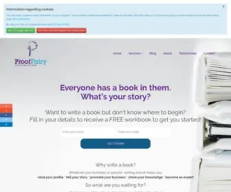 Theprooffairy.com(Write and Publish a Book with The Proof Fairy) Screenshot
