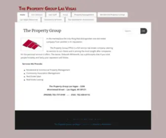 Thepropertygrouplasvegas.com(Property Management & Real Estate Sales) Screenshot