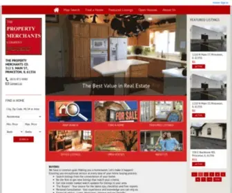 Thepropertymerchants.com(The Property Merchants specialize in Princeton IL Homes) Screenshot