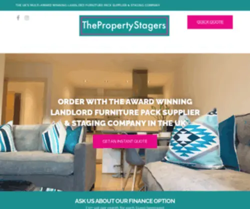 Thepropertystagers.co.uk(Property Staging Furniture Packages for Landlords and Students) Screenshot