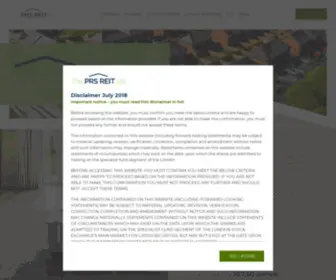 Theprsreit.com(The PRS REIT) Screenshot