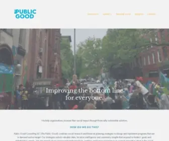 ThepublicGoodconsulting.com(Strategic research and planning) Screenshot