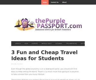 Thepurplepassport.com(The Purple Passport) Screenshot