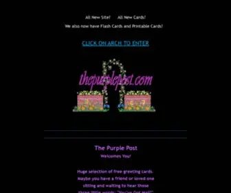 Thepurplepost.com(Huge selection of free greeting cards) Screenshot