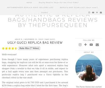 Thepursequeen.co(Authentic & Replica Handbag Reviews by The Purse Queen) Screenshot