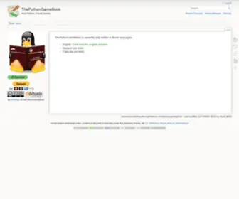 Thepythongamebook.com(The Python Game Book) Screenshot
