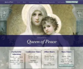 Thequeenofpeace.com(Queen of Peace Catholic Church) Screenshot