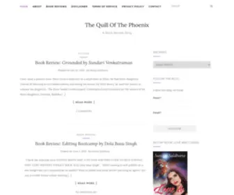 Thequillofthephoenix.com(A Book Review Blog) Screenshot