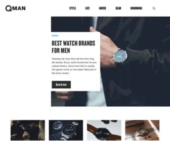 Thequintessentialman.com(QMan. Live well. Dress better. A site for the modern man. The Quintessential Man) Screenshot