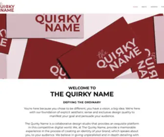 Thequirkyname.com(The Quirky Name) Screenshot