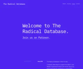 Theradicaldatabase.com(The Radical Database) Screenshot