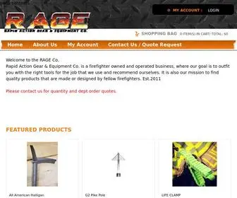 Therageco.com(Rapid action gear and equipment co the rage co) Screenshot