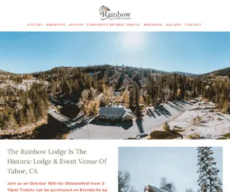 Therainbowlodge.com(Historic Mountain Retreat and Event Venue in Soda Springs) Screenshot