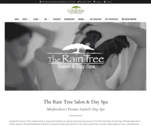 Theraintreesalon.com(The Rain Tree Salon and Day Spa) Screenshot