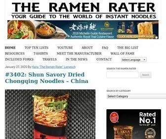 Theramenrater.com(THE RAMEN RATER) Screenshot