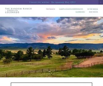 Therandomranch.com(An Educational Animal Sanctuary Settled in Colorado's Historic Plum Creek Valley) Screenshot