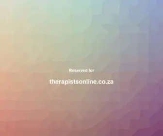 Therapistsonline.co.za(Therapistsonline/Health Professionals/Occupational Therapist/Psychologist/Physiotherapist/Speech Therapy/Optometrist/Dietician/Biokineticist) Screenshot