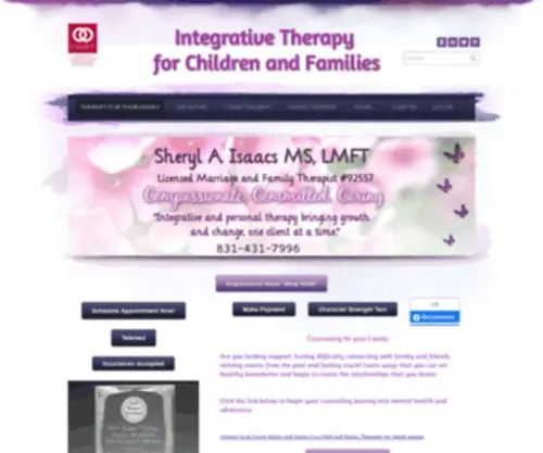 Therapyforyourchild.com(Integrative Therapy for Children and Families) Screenshot
