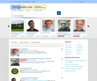 Therapyindex.com(Counseling and Psychotherapy directory) Screenshot