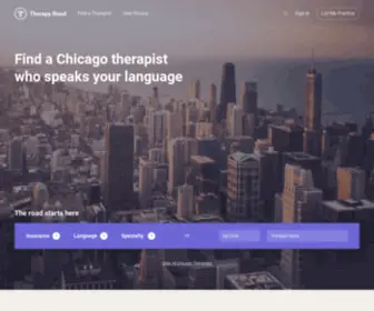 Therapyroad.com(Find a Chicago therapist who speaks your language) Screenshot