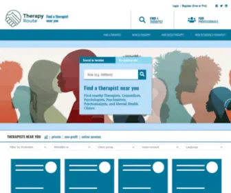 Therapyroute.com(Find psychologists near you. search our inc) Screenshot