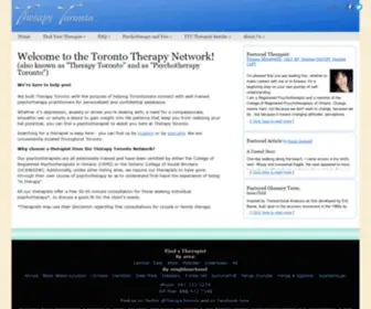 Therapytoronto.ca(Therapy Toronto (Canada)) Screenshot