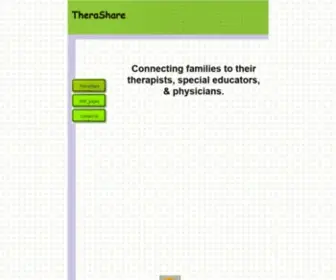 Therashare.net(Connecting families to their therapists) Screenshot