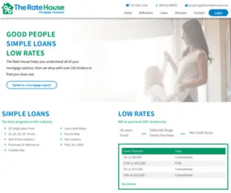 Theratehouse.com(Rate House Mortgage Company Home) Screenshot