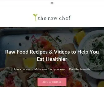 Therawchef.com(Raw Food Recipes) Screenshot