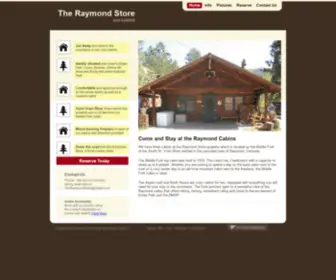 TheraymondStore.com(The Raymond Cabin and Store) Screenshot