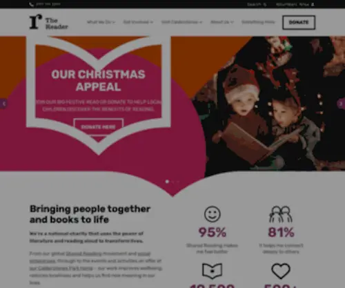 Thereader.org.uk(The Reader) Screenshot