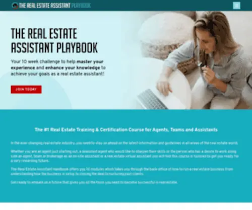 Therealestateassistantplaybook.com(Real Estate Assistant Playbook Home) Screenshot