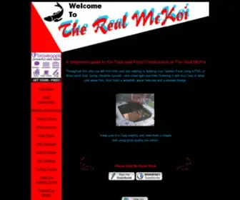 Therealmckoi.co.uk(Koi Carp and Pond Construction at The Real McKoi) Screenshot