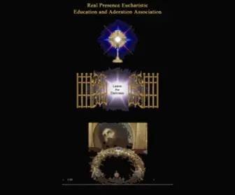 Therealpresence.org(Eucharistic Adoration of the Blessed Sacrament in the United States and Canada) Screenshot