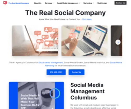 Therealsocialcompany.com(Social Media Management Columbus) Screenshot