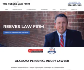 Thereeveslawfirm.com(Alabama Personal Injury Lawyer) Screenshot