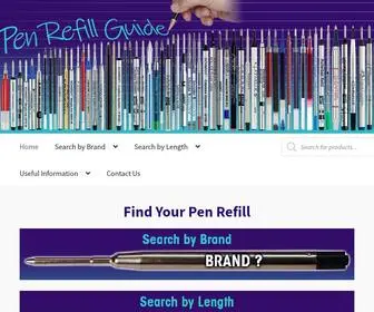 Therefillguide.com(The Pen Refill Guide) Screenshot